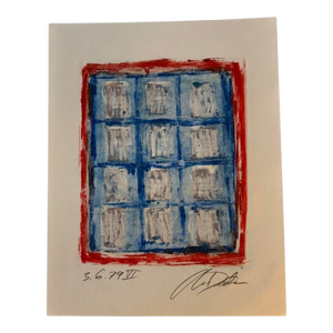 Contemporary Abstract Work on Paper Painting, Signed, Dated 1979
