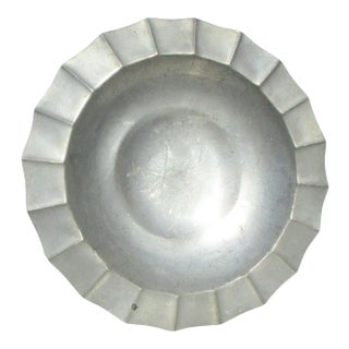 1940s Vintage Brewsters Pewter Art Deco Tray Bowl For Sale