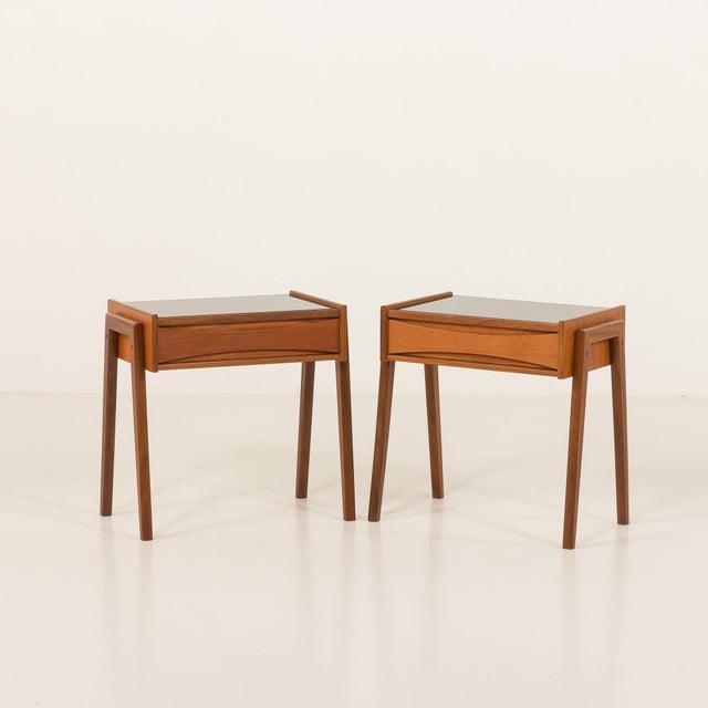 Vintage Danish Bedside Tables in Teak, 1960s, Set of 2 For Sale - Image 4 of 12