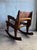 Vintage Angel Pazmino Rocking Chair - Hand Tooled Leather Ecuador For Sale In Miami - Image 6 of 7