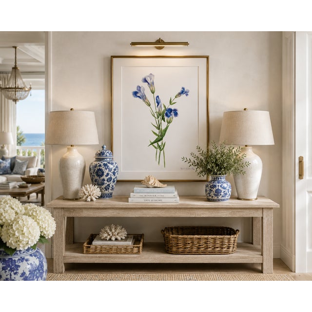 Illustration Fringed Gentian, Vintage Botanical Art Print Reproduction by Mary Vaux Walcott, 40" X 60" For Sale - Image 3 of 11