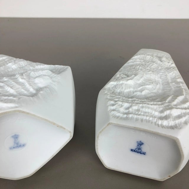 Op Art Biscuit Porcelain Vases from AK Kaiser, Germany, 1970s, Set of 2 For Sale - Image 17 of 18