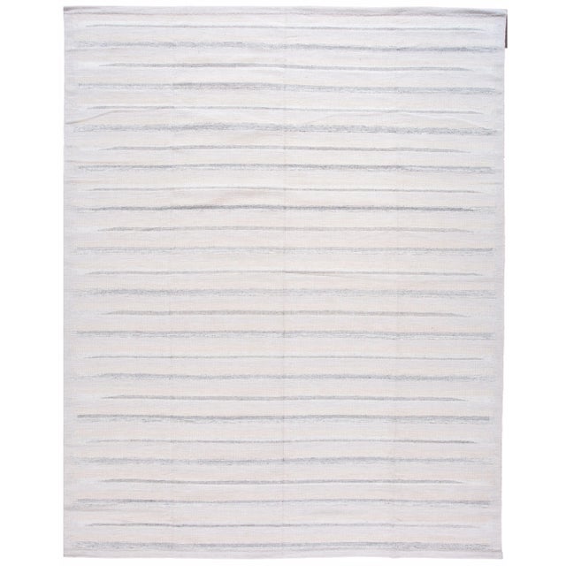 21st-Century Modern Swedish Style Ivory Wool Rug For Sale - Image 13 of 13