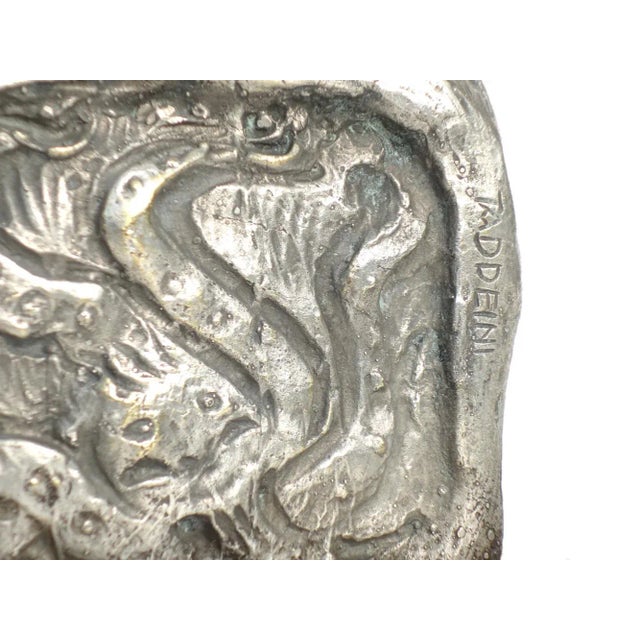 Silver Metal Sculpture Musical Box by Omero Taddeini, 1940s For Sale - Image 6 of 7