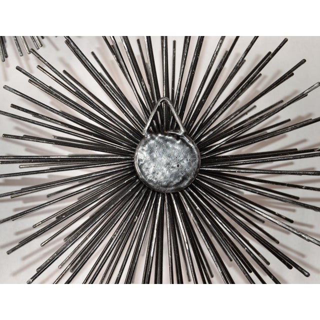 Set of 3 Vintage Curtis Jeré Style Silver Finish Starburst Sputnik Pom Pom Sea Urchin Wall Sculptures For Sale - Image 12 of 13