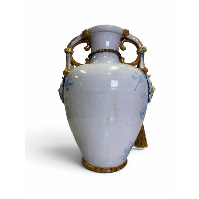 Traditional Vintage Italian Majolica Historicist "Istoriato" Amphora Vase For Sale - Image 3 of 7
