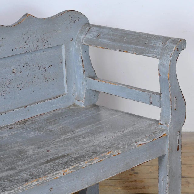Antique Hungarian Pine Bench, 1900 For Sale - Image 10 of 14