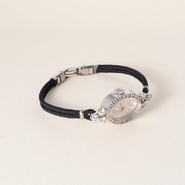 A beautifully preserved example of early 20th-century elegance, this vintage Hamilton ladies cocktail watch embodies the...