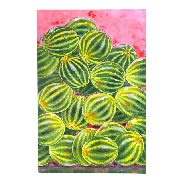 Fred Mittleman Watermelons Oil on Canvas For Sale