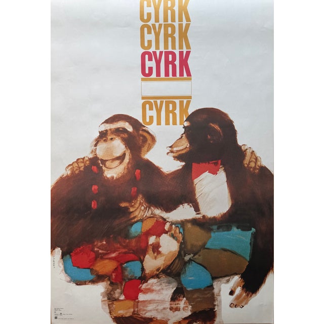 Brown Maciej Urbaniec (1925-2004), Cyrk Pop Art Chimpanzees, 1979, Poster No 24, Copyright by Desa For Sale - Image 8 of 10