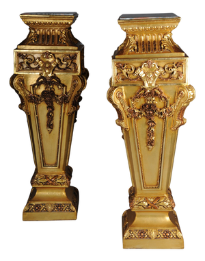 Gilt Wood Columns, 20th Century, Set of 2