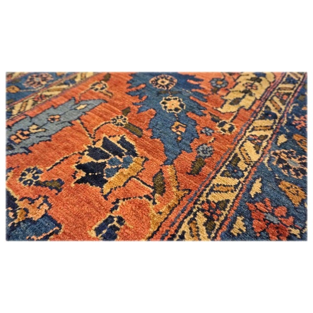 Red Antique Persian Lilihan Wool 11x20 Red, Black, Ivory & Blue Handmade Area Rug #9902643 For Sale - Image 8 of 13