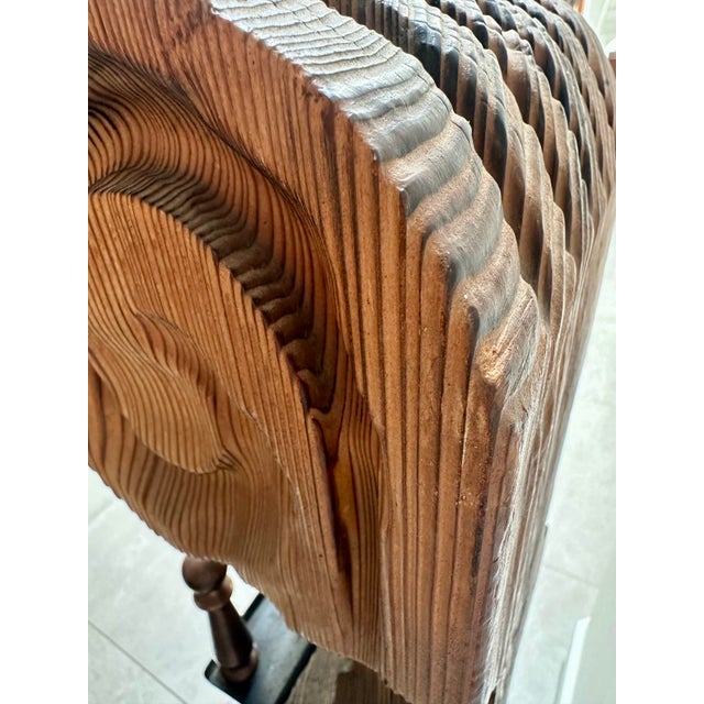 Wood Vintage Mid Century Modern Tiki Witco Wood Fireplace Tool Set For Sale - Image 7 of 9