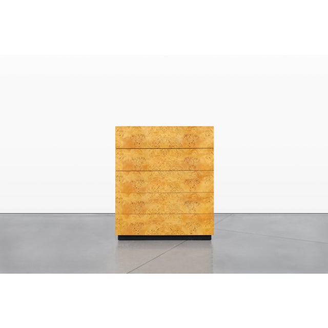 Mid-Century Modern Vintage Burl Wood Chest of Drawers by Arthur Umanoff for Dillingham For Sale - Image 3 of 13