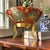 Red Vintage Indian Peacock Enamel Bowl With Brass Stand | Hand Painted Footed Decorative Bowl | Boho Maximalist Decor For Sale - Image 8 of 8
