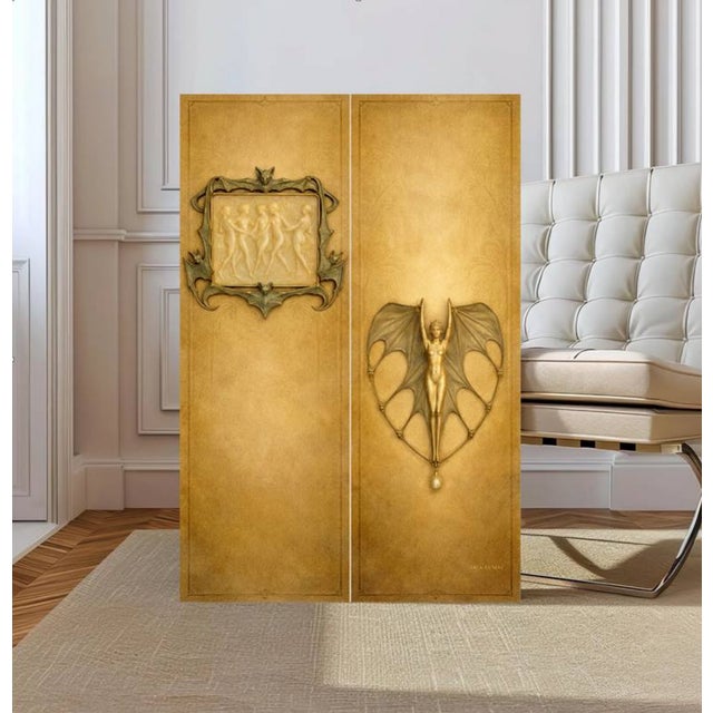 Not Yet Made - Made To Order Large Art Nouveau Jewelry Study "The Aureate Oracle" – 40" X 60" Fine Art Print on Brushed Metal For Sale - Image 5 of 12