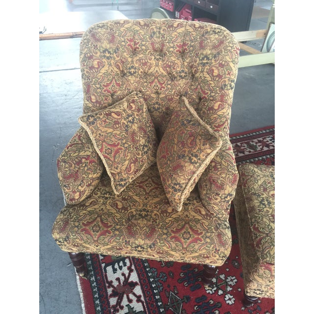 Calico Corners Custom Chair and Ottoman Chairish