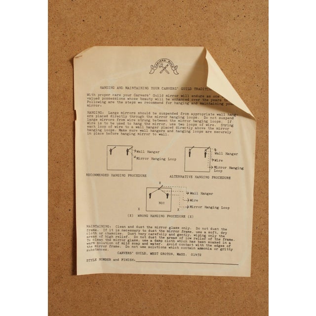 Carvers' Guild Chippendale Style Striped Mahogany Eagle Carved Wall Mirror For Sale - Image 12 of 13