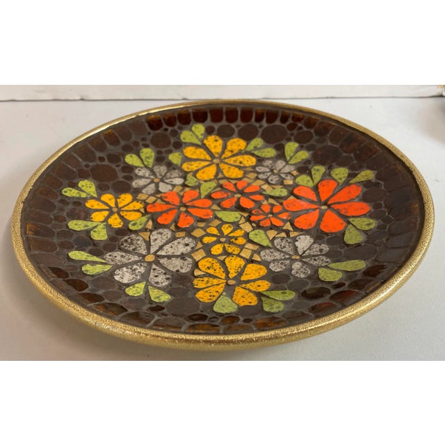 Mid-Century Modern Vintage Original Mosaic Plate by Wilma Brown of California For Sale - Image 3 of 7