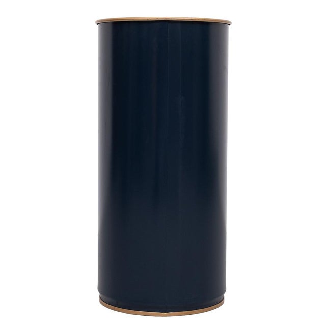 Metal Lady Clare Dark Blue Metal Umbrella Stand, England, 1970s For Sale - Image 7 of 7