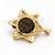 19th Century Ancient Byzantine 14k Gold Bronze Coin Star of David Pendant For Sale - Image 4 of 6