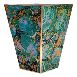 Marble Paper Wastebasket For Sale