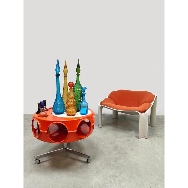 Vintage Space Age Dutch Orange Rotorbar Trolley, 1970s For Sale - Image 6 of 7