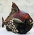 This striking mid-century Gialletti & Pimpinelli (GP Deruta) ceramic fish sculpture showcases a rare volcanic metallic...