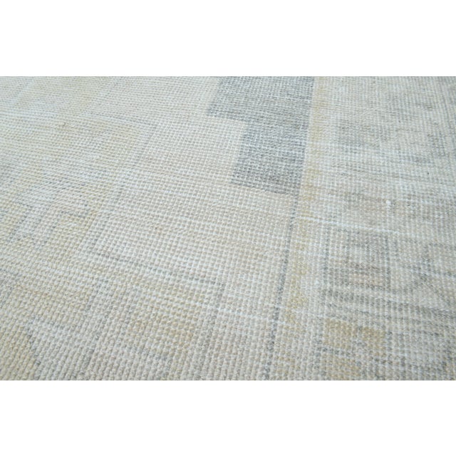 1970s Vintage Handmade Wool Cotton Turkish Beige Area Rug For Sale - Image 10 of 11