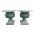 Pair of Antique French Medici Style Cast Iron Urns For Sale