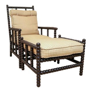 Formations Stratford Bobbin-Style Lounge Armchair and Ottoman For Sale