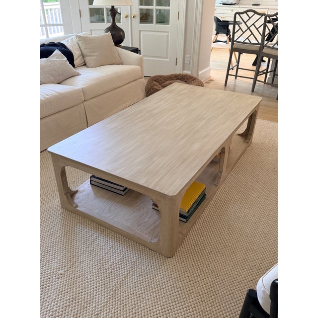 Wood Ming Arched Rectangular Coffee Table For Sale - Image 7 of 14