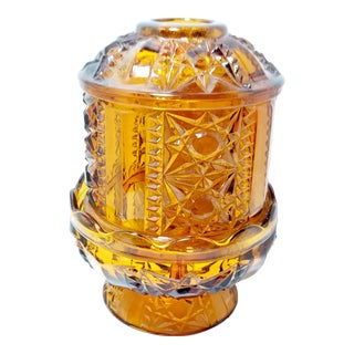 Vintage Indiana Glass Fairy Lamp For Sale