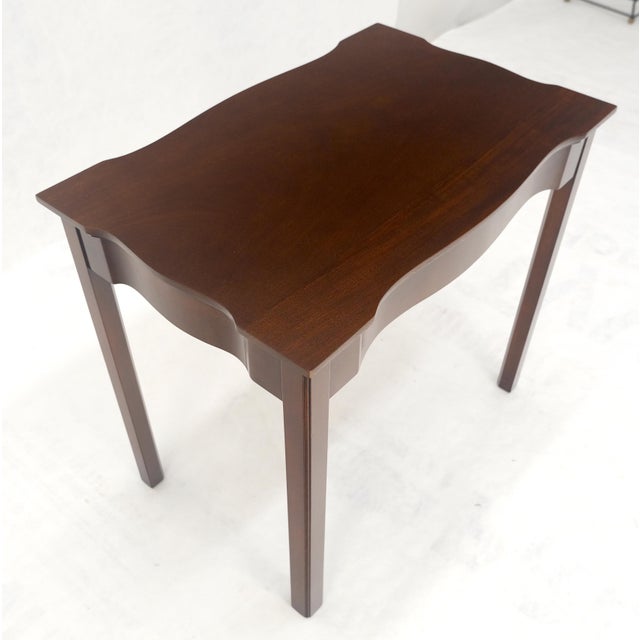 Traditional Kittinger Solid Mahogany Figural Top Side End Table Stand MINT For Sale - Image 3 of 13