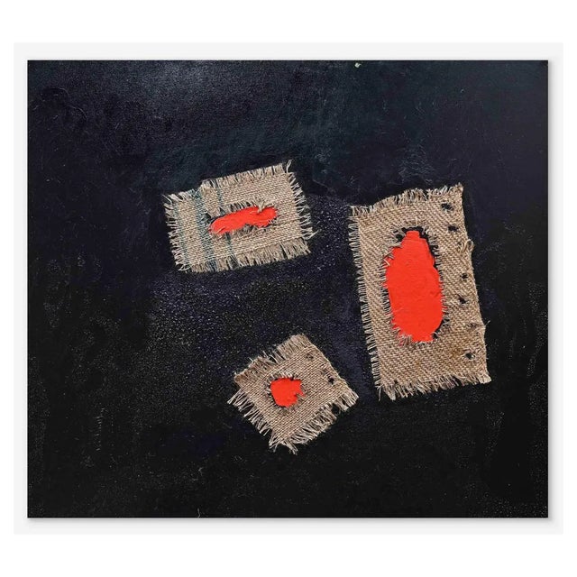 Giorgio Lo Fermo, Homage to Burri, Original Oil on Canvas, 2022 For Sale