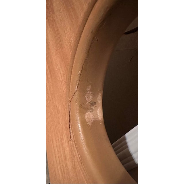 Tan Vintage Hand-Carved Chippendale Style Solid Wood Wall Mirror 33.25”x48”x2.75” For Sale - Image 8 of 10