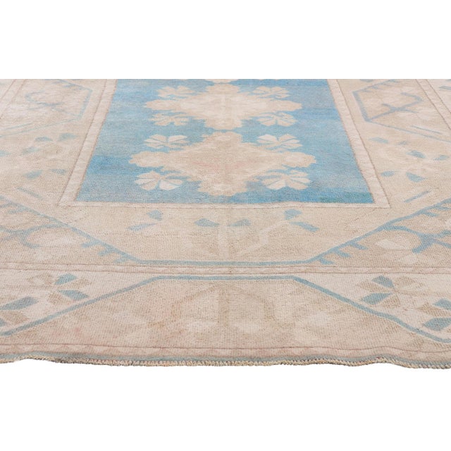 Vintage Turkish Oushak Rug, 06'06 X 10'04 For Sale - Image 4 of 10