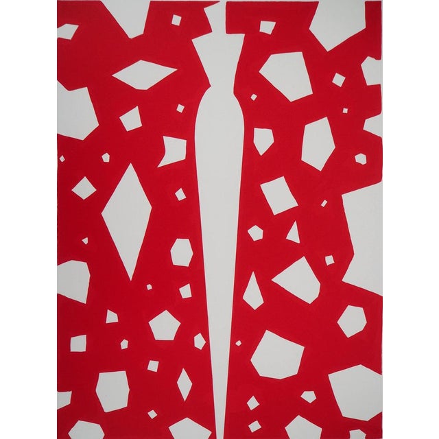Modern Aki Kuroda, Femme mystérieuse sur fond rouge, Lithograph For Sale - Image 3 of 7
