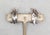 1950s rhodium plated clear marquise, baguette & round rhinestone clip earrings. Marked "MAZER" on the clips. Measure: 1...