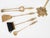 1950s Spanish Revival Brass Don Quixote Fireplace Tools Set - 5 Pieces For Sale - Image 4 of 7