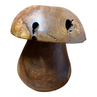 1960s Wood Mushroom Sculpture For Sale
