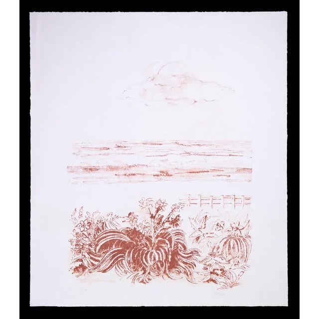 Modern Sandro Sanna, The Sea, Original Lithograph, 1969 For Sale - Image 3 of 3