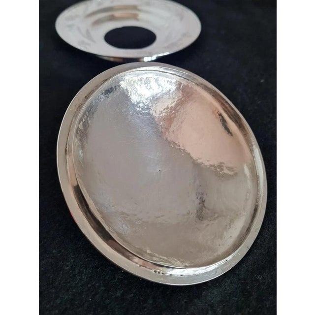 Antique Chinese Export Silver and Hand-Engraved Cut Glass Preserve Jar with Cover For Sale - Image 9 of 13