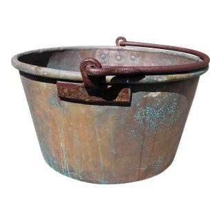 Antique Copper Apple Butter Kettle C. 1890 For Sale