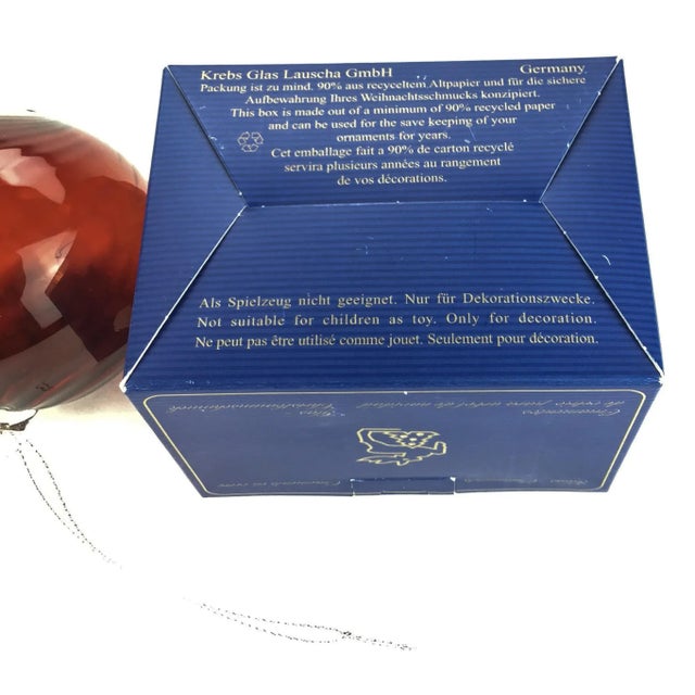 Glass Vintage German Glass Christmas Ornament For Sale - Image 7 of 8