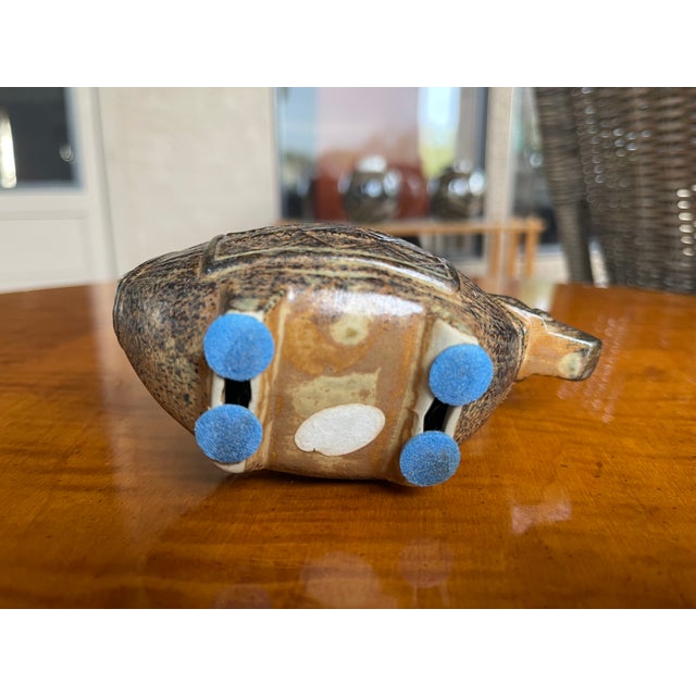 Vintage Folk Art Takahashi San Francisco Stoneware Dog Votive Holder For Sale In Santa Fe - Image 6 of 6