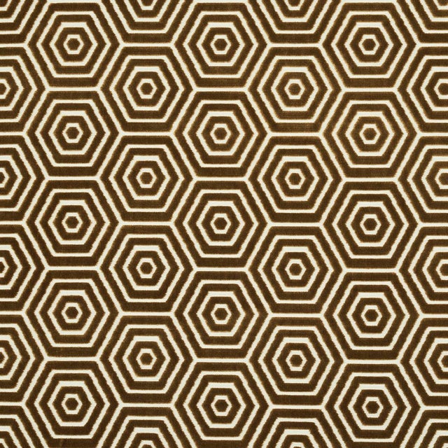 SAMPLE - Schumacher x Mary Mcdonald Bees Knees Cut Velvet Fabric In Gold For Sale