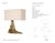 Anne-Marie Barton by Visual Comfort Signature Terra-Forma 23" Left Table Lamp in Museum Brass with Bouclé Shade Designer:...