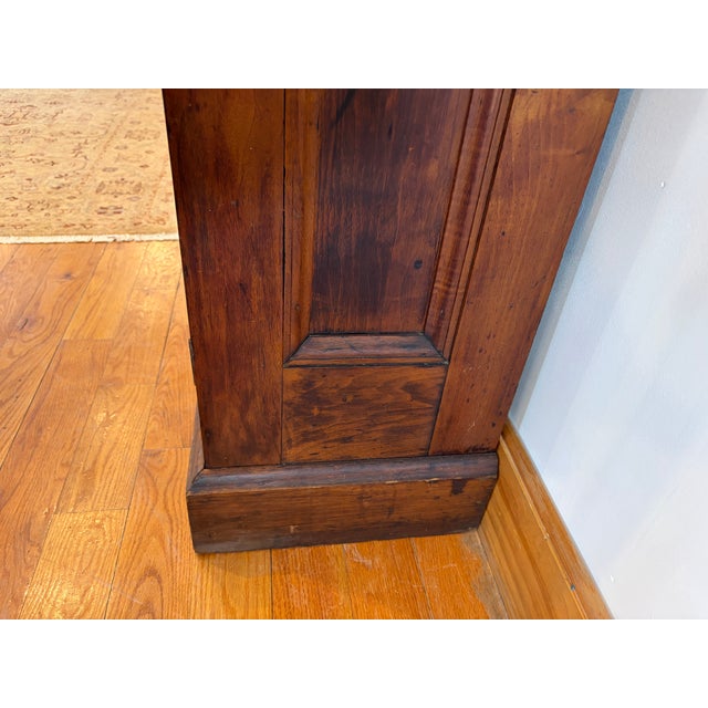 Wood Antique Bench Made Oak Gun Cabinet For Sale - Image 7 of 11