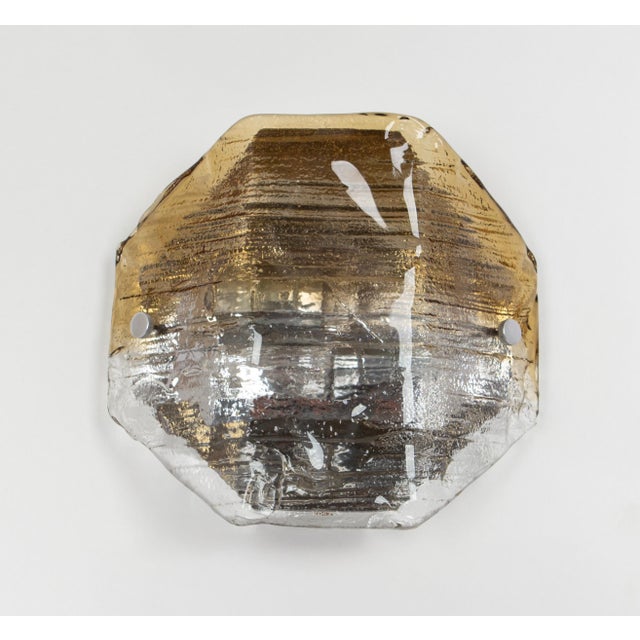 Large Glass Wall Light from Kalmar, Austria, 1970s For Sale - Image 9 of 14
